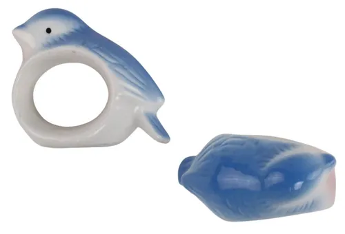 Bluebird Ceramic Napkin Ring