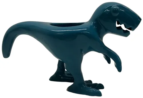 Teal Blue Metal Dinosaur Tealight Candle Holder