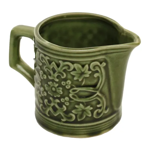 Raised Green Celtic Creamer
