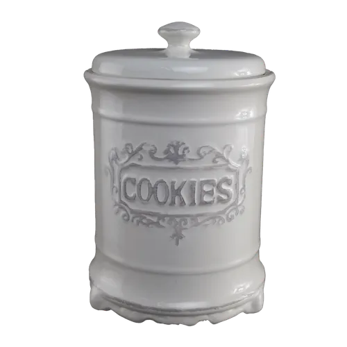 Country White Cookie Jar