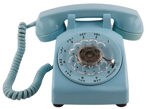 Light Blue Rotary Telephone