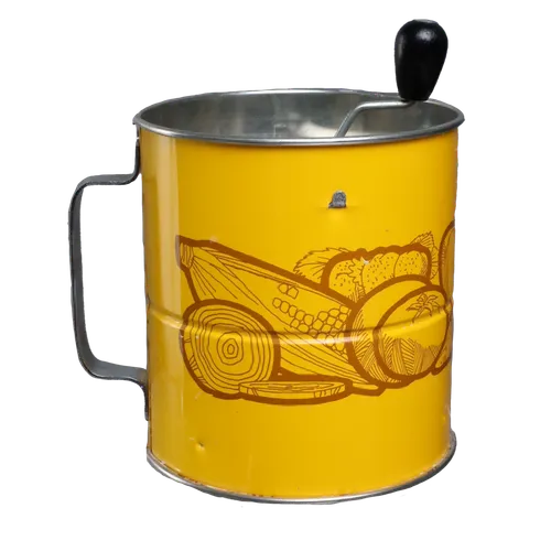 Corn Yellow Flour Sifter With Vegetable Motif