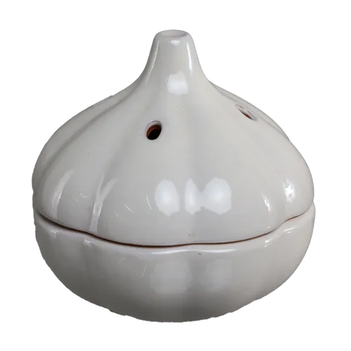 Off White Ceramic Garlic Keeper