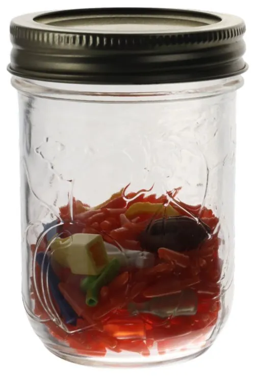 Clear Glass Jar With Light Pegs