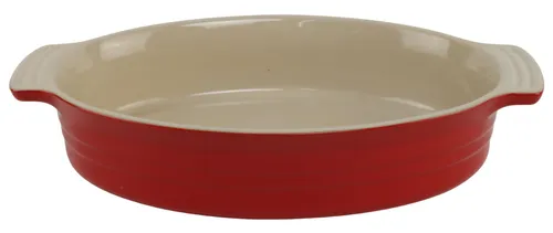 Red Oval Stoneware Baking Dish
