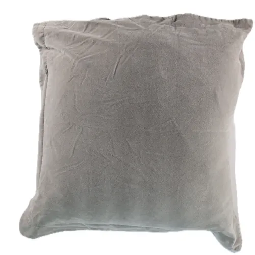 Ash Grey Ultrasuede Throw Pillow