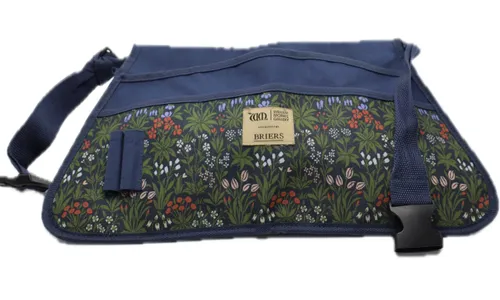 Navy Blue Floral Pattern Gardener's Apron