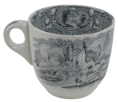 Antique Blue Patterned Tea Cup