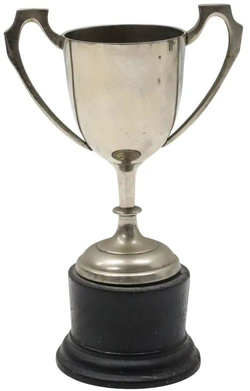Vintage Miniature Trophy Cup On Black Base - C