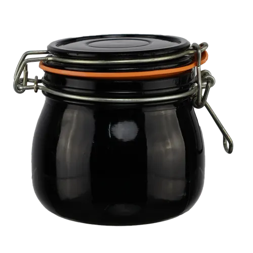 Black Glass Storage Jar