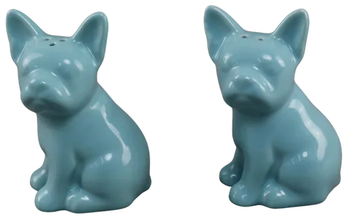 Light Blue Dog Salt & Pepper Set