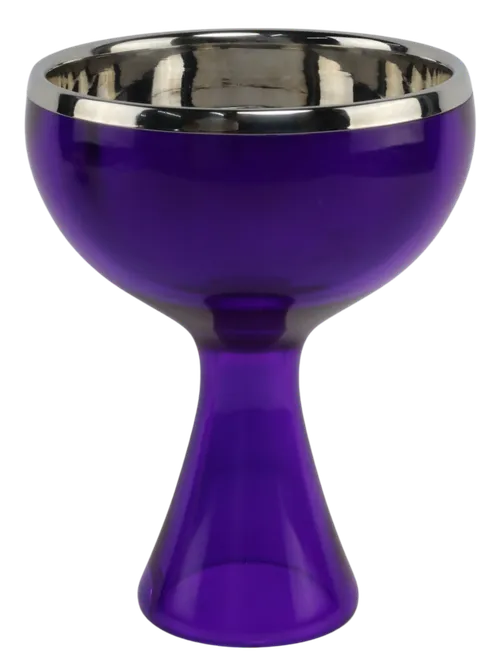 Purple Plastic & Stainless Steel Ice Cream Bowl