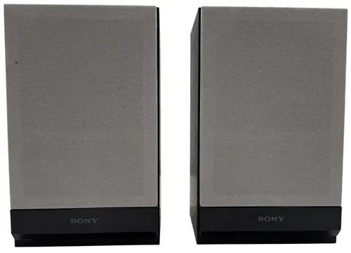 Silver & Black Stereo Speaker Pair