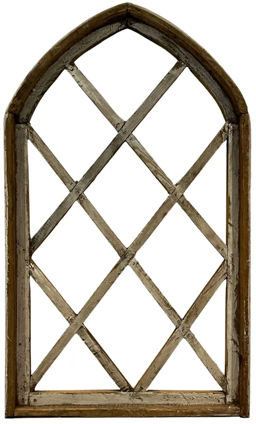 Distressed Wood Arch Window Frame