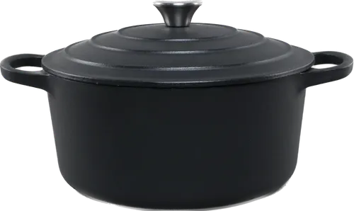 Black Matte Cast Iron Dutch Oven