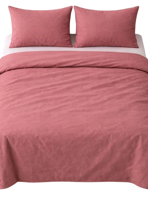 Cotton Plum Duvet Cover With Two Pillow Cases - Queen