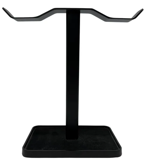Black Metal Double Headphone Stand
