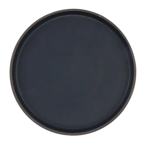 Midnight Matte Black Wide Rim Dinner Plate