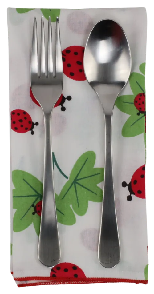White With Red Ladybugs Napkin