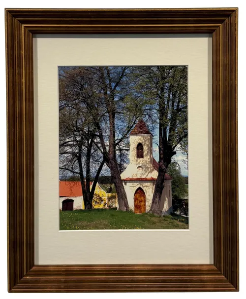Neo Gothic Chapel Photograph In Gold Frame