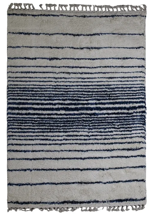 White & Blue Marrakesh Area Rug 5'3