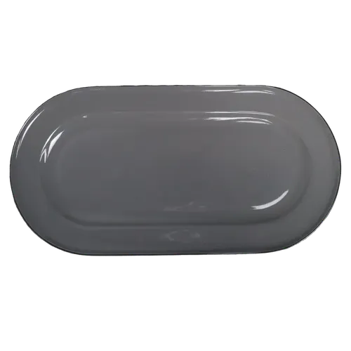 Gun Metal Grey Elongated Oval Serving Platters