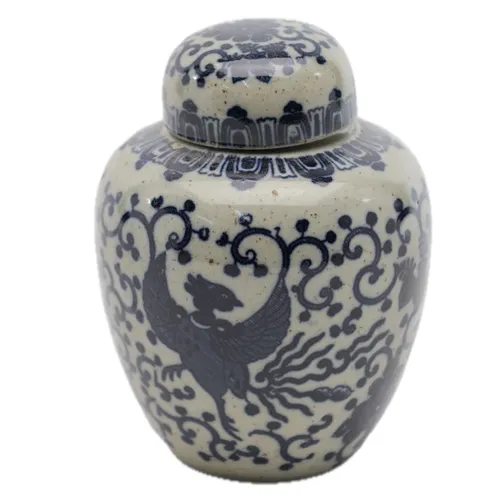 Phoenix Bird Ceramic Urn