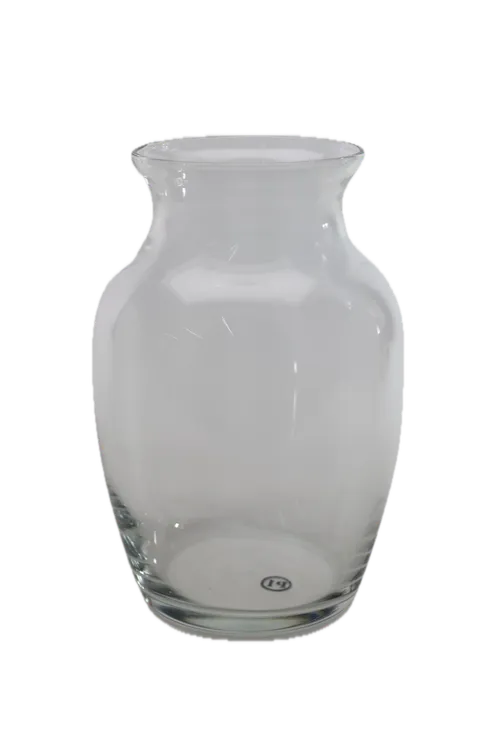 Small Lip Full Body Clear Glass Vase