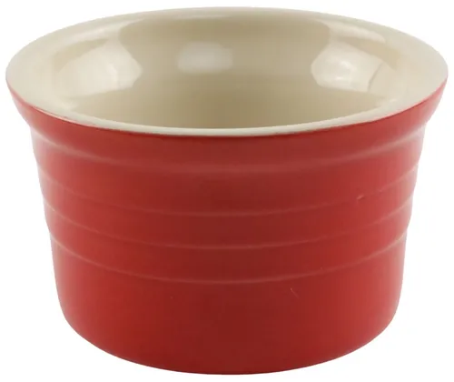 Ruby Red Ribbed Ceramic Ramekin