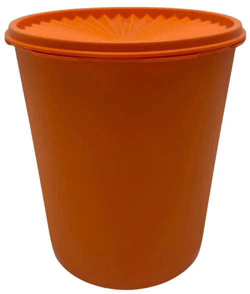 Orange Plastic Heritage Storage Container With Lid