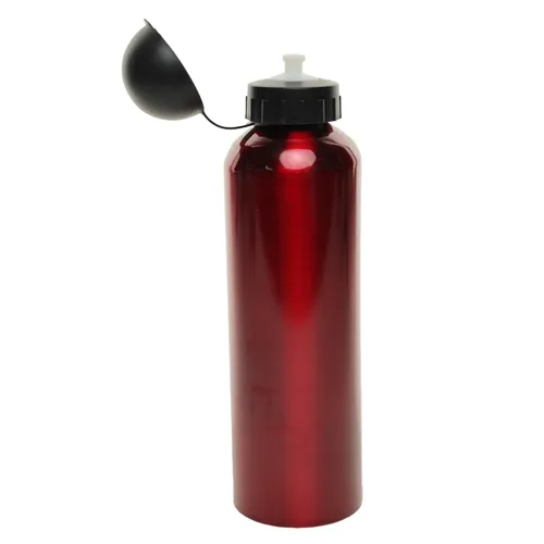 Metallic Red Metal Water Bottle
