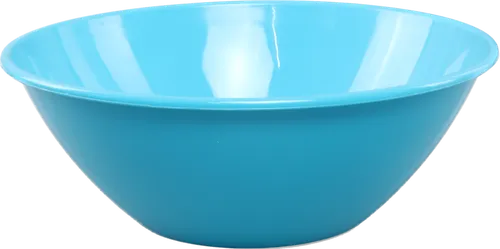 Solid Bight Blue Plastic Serving Bowl