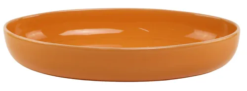 Orange Ceramic Oval Serving Bowl