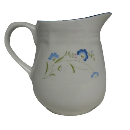 White With Blue Flowers Creamer