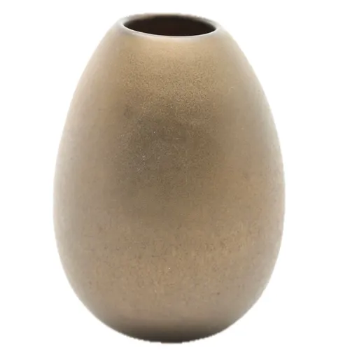 Tarnished Bronze Ceramic Egg Vase
