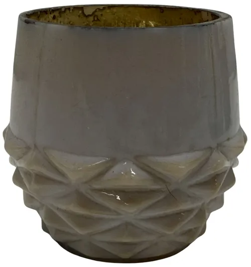 Pink & Mercury Glass Candle Holder