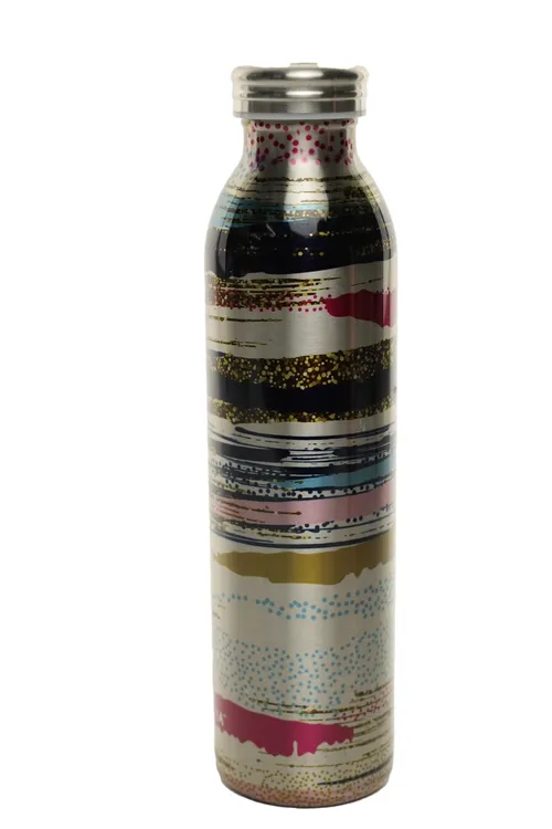 Multicolour Splash Art Metal Water Bottle