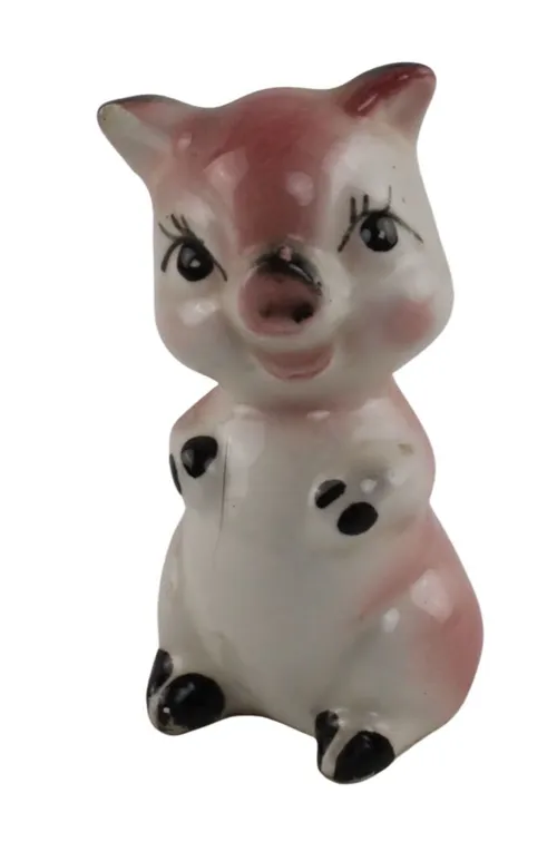 Pink Pig Ceramic Figurine