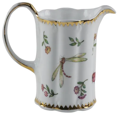 Porcelain Dragonfly Cream Pitcher