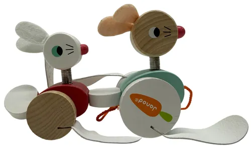 Natural Wood Rabbit Pull Along Toy