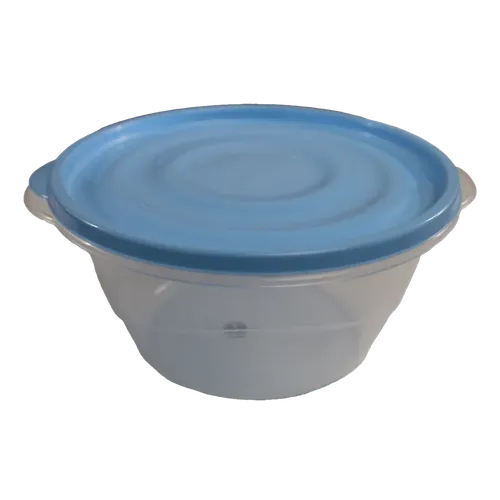6 Cup Capacity Plastic Reusable Food Bowl With Umpire Blue Lid
