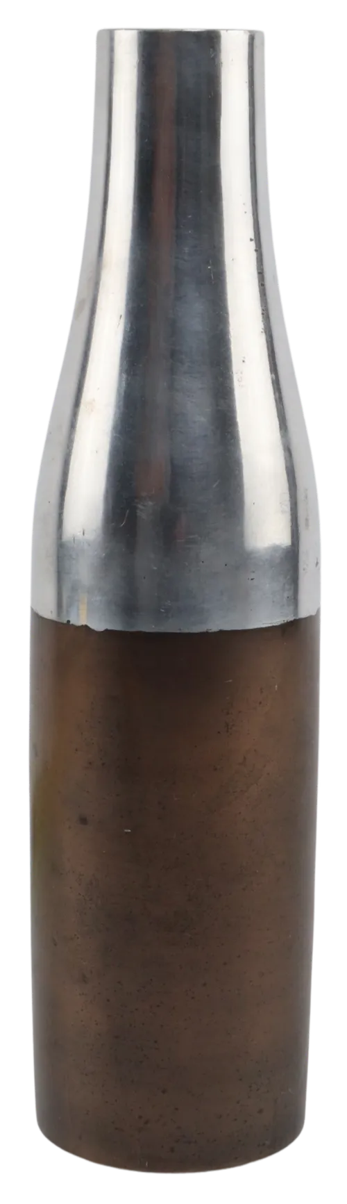 Brushed Metal & Copper Tall Vase