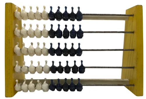 Vintage Wood Bird On A Wire Children's Abacus