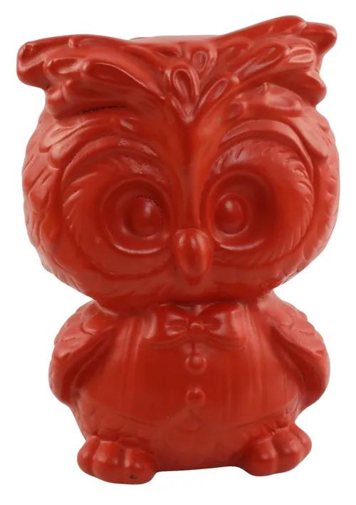 Vintage Orange Ceramic Owl
