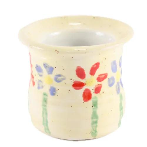 Kid Flowers Glazed Ceramic Plant Pot