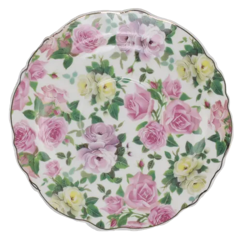 Gold Accent Rose Garden Saucer