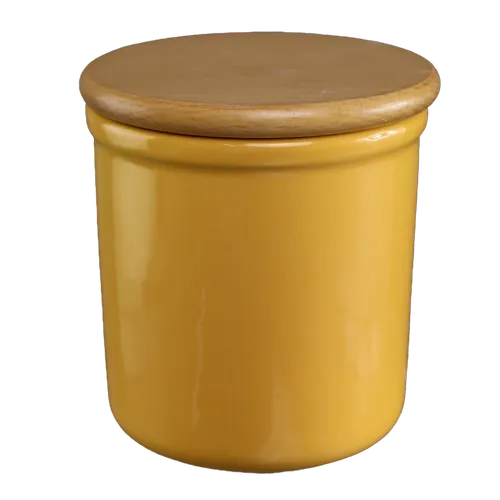 Mustard Yellow Ceramic Canister