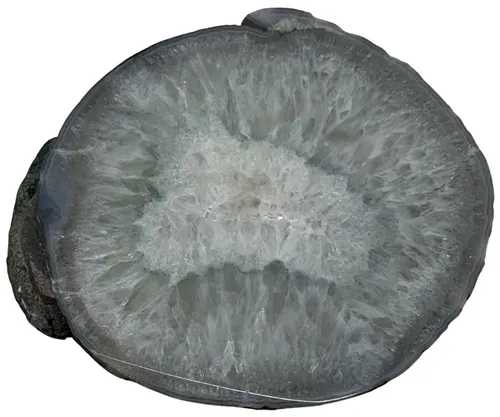 Polished Grey Natural Agate Slice