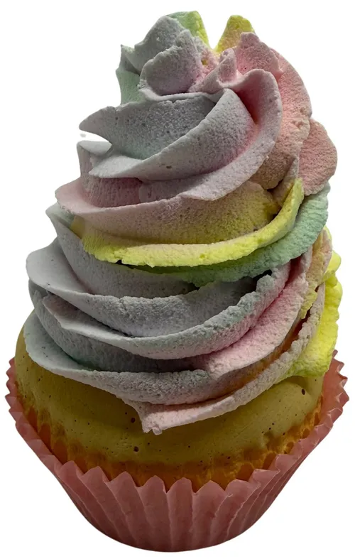 Artificial Pastel Rainbow Cupcake