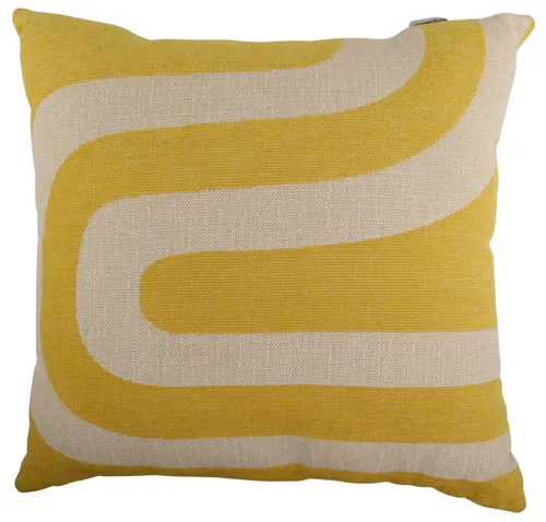 Yellow & White Pattern Throw Pillow